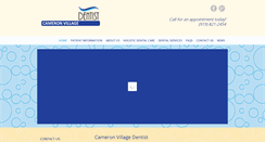 Desktop Screenshot of cameronvillagedentist.com