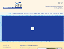 Tablet Screenshot of cameronvillagedentist.com